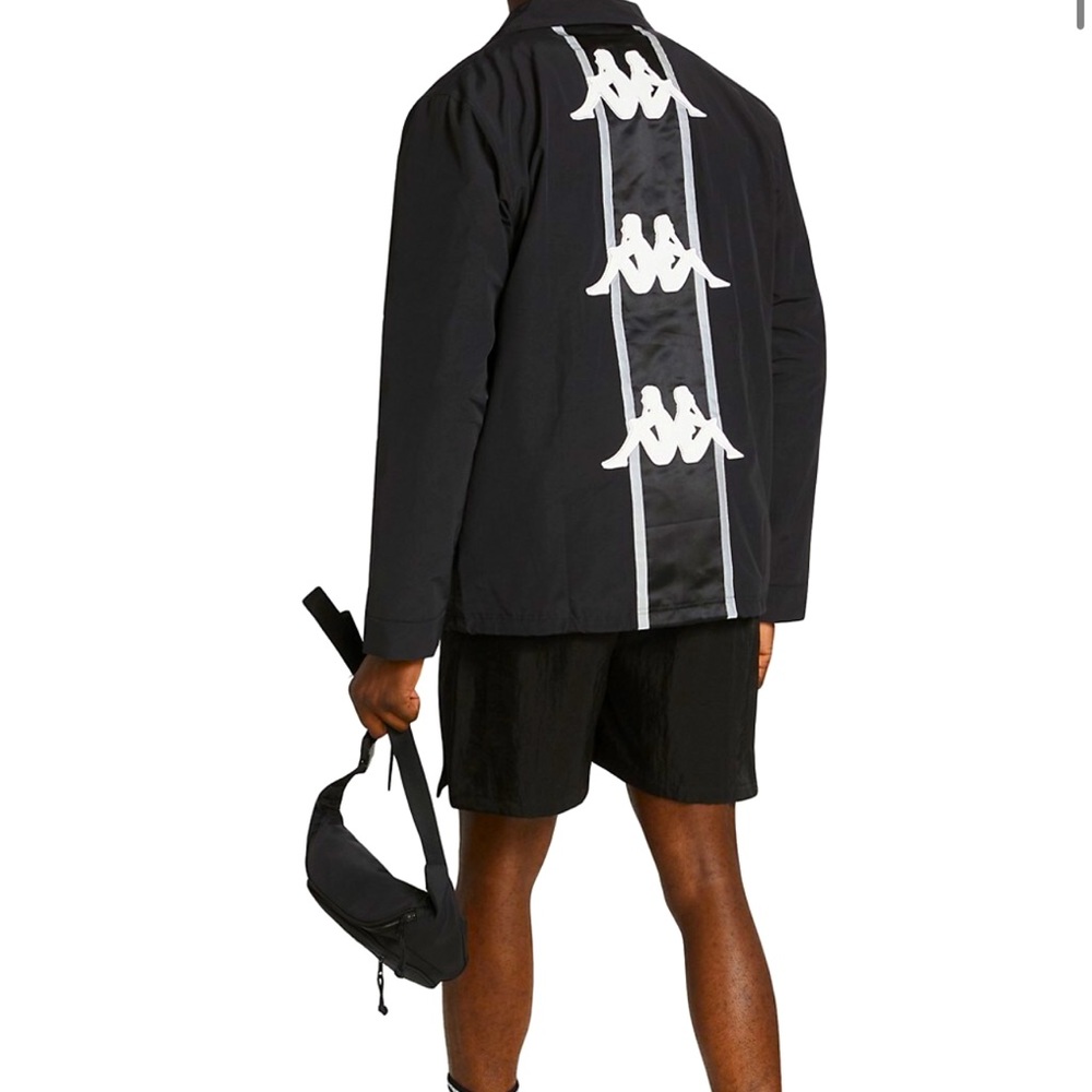 Kappa Logo Authentic Madison Coach Streetwear Lightweight Mesh Rain Jacket NWT